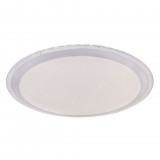 GLOBO 41354-30SH CARRY Mennyezeti lámpa metál fehér, akril fehér, fényerő-szabályozható, távirányítós, színbeállítási funkció, éjjeli fény funk. D:530, H:83, Tartozéka: 2xAAA, LED 5W 230V, 100-1500lm, 1xRGB, színhőmérsékletváltós 3000-6000