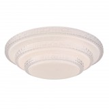 GLOBO 48005FSH-30 MAGNIFIQUE Mennyezeti lámpa metál fehér, akril fehér, fényerő-szabályozható, távirányítós, színbeállítási funkció, D:495, H:127, 1xLED 30W 230V, 150-2300lm, színhőmérsékletváltós 3000-6500