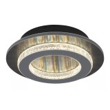 GLOBO 48042-12A JAYDEN LED mennyezeti lámpa 12W 230V IP20 1xLED fekete d=200 mm 470lm
