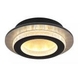 GLOBO 48042-12G JAYDEN LED mennyezeti lámpa 12W 230V IP20 1xLED fekete d=200 mm 470lm