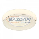 GLOBO 483110-18 MICKEY Mennyezeti lámpa fehér fém váz, műanyag opál búra akril-kristály dekorral, szikra effekttel. Éjfény, fényerő és színhőmérséklet váltó funkciók távirányítóval. Ø:390, H:90, 1xLED 18W 230V, 130- 1300lm, CCT 3.000-6.000