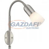 GLOBO 5453-1W CATHY Fali lámpa, 40W, E14, 230V, nikkel matt, üveg