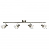 GLOBO 54809-4 TEXAS Mennyezeti lámpa, 40W, 4x E14, nikkel matt, króm