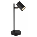 GLOBO 57918TB JAMES LED asztali lámpa 5W 230V IP20 1xGU10 LED fekete HxSzxM=165x120x350mm