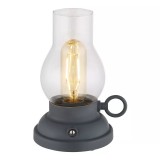 GLOBO 58016A PETRO LED asztali lámpa 1W 230V IP20 1xLED antracit matt HxSzxM=125x107x175mm 65lm 2700K