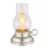 GLOBO 58016CH PETRO LED asztali lámpa 1W 230V IP20 1xLED pezsgő matt HxSzxM=125x107x175mm 65lm 2700K