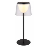 GLOBO 58462K MARIAM LED asztali lámpa 1,80 230V IP44 1xLED fekete d=130 mm 150lm 3000K