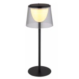 GLOBO 58462S MARIAM LED asztali lámpa 1,80 230V IP44 1xLED fekete d=130 mm 150lm 3000K