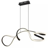 GLOBO 67341S SWIRL LED függeszték 40W 230V IP20 1xLED fekete HxSzxM=1080x330x1200mm 2860lm 4000K