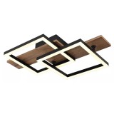 GLOBO 67350-16 JEFFRY LED mennyezeti lámpa 16W 230V IP20 1xLED fekete HxSzxM=440x330x85mm 900lm 3000K