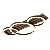 GLOBO 67353D3 TISHA LED mennyezeti lámpa 24W 230V IP20 1xLED fekete d=300 mm HxSzxM=620x300x95mm 1200lm 3000K