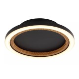 GLOBO 67356D DAKARI I LED mennyezeti lámpa 12W 230V IP20 1xLED fekete d=205 mm 490lm 3000K