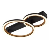 GLOBO 67356D2 DAKARI I LED mennyezeti lámpa 30W 230V IP20 1xLED fekete HxSzxM=440x300x70mm 1080lm 3000K