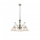 GLOBO 69007-3H POSADAS Csillár bronz, üveg alabástom fehér, üveg DM: 190mm, D:600, H:1000, exkl. 3xE27 60W 230V