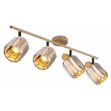 GLOBO 80040446 RUN spotlámpa 40W 230V IP20 4xE14 fa hatású HxSzxM=640x90x150mm