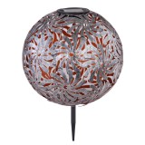 GLOBO solar gömb lámpa ezüst szürke 26cm