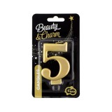 Godan Arany színű születésnapi gyertya, 8 cm - 5