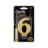 Godan Arany színű születésnapi gyertya, 8 cm - 6