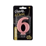 Godan Mályva színű születésnapi számgyertya - 6