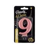 Godan Mályva színű születésnapi számgyertya - 9