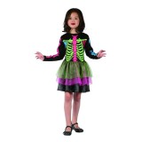 Godan Színes csontváz jelmez lányoknak, 110-120-as méret