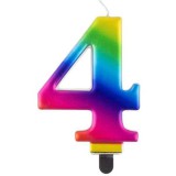 Godan Szivárvány színű születésnapi gyertya, 8 cm - 4