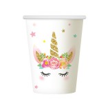 Godan Unikornis mintás papírpohár, 6 darab - 266 ml