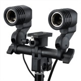 Godox állvány rögzítő 2 darab E27-es villanykörte foglalattal /LH-02/