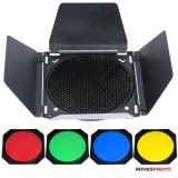 Godox fényterelő,színszűrők és méhsejt BD-04