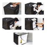 Godox hordozható tárgysátor 60x60x60cm, dupla fényű dimmelhető beépített LED lámpákkal