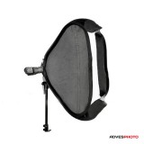Godox S-típusú 40x40cm-es Softbox és rendszervaku tartó bowens bajonett csatlakozási ponttal + tá...