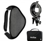 Godox S-típusú 80x80cm-es Softbox és rendszervaku tartó bowens bajonett csatlakozási ponttal + tá...