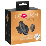 GoGasm Panty - akkus, rádiós csikló vibrátor (fekete)