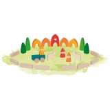 Goki Fa építőjáték, falu 15 db-os készlet