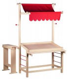Goki Fa játék piaci stand, zöldséges állvány, eladópult