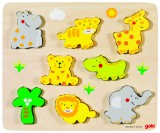 Goki Fa kirakó kiemelkedő figurákkal, vadállatok