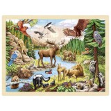 Goki Fa puzzle, észak-amerikai állatok