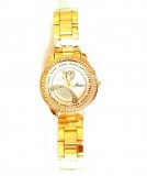 Gold női kristályos karóra