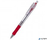 Golyóstoll, 0,21 mm, nyomógombos, ZEBRA "Tapli Clip ECO", piros