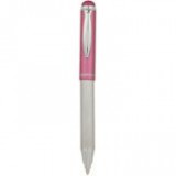 Golyóstoll, 0,24 mm, teleszkópos, acél, pink tolltest, ZEBRA "Telescopic Metal Stylus", kék