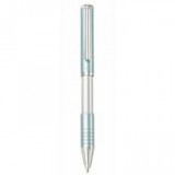 Golyóstoll, 0,24 mm, teleszkópos, metálkék színű tolltest, ZEBRA "SL-F1", kék