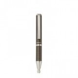 Golyóstoll, 0,24 mm, teleszkópos, metálszürke tolltest, ZEBRA "SL-F1", kék