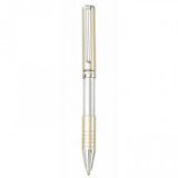 Golyóstoll, 0,24 mm, teleszkópos, pezsgő színű tolltest, ZEBRA "SL-F1", kék