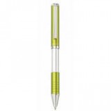 Golyóstoll, 0,24 mm, teleszkópos, tea zöld színű tolltest, ZEBRA "SL-F1", kék