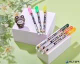 Golyóstoll, 0,25 mm, kupakos, FLEXOFFICE "FO-058 Tropical", kék