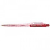 Golyóstoll, 0,25 mm, nyomógombos, FLEXOFFICE "Jonat", piros [36 db]