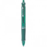 Golyóstoll, 0,25 mm, nyomógombos, PILOT "Acroball", zöld