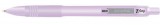 Golyóstoll, 0,27 mm, nyomógombos, lila tolltest, ZEBRA Z-Grip Pastel, kék (TZ91808)