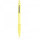 Golyóstoll, 0,27 mm, nyomógombos, sárga tolltest, ZEBRA "Z-Grip Pastel", kék