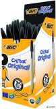Golyóstoll, 0,32 mm, kupakos, BIC 'Cristal Original', fekete